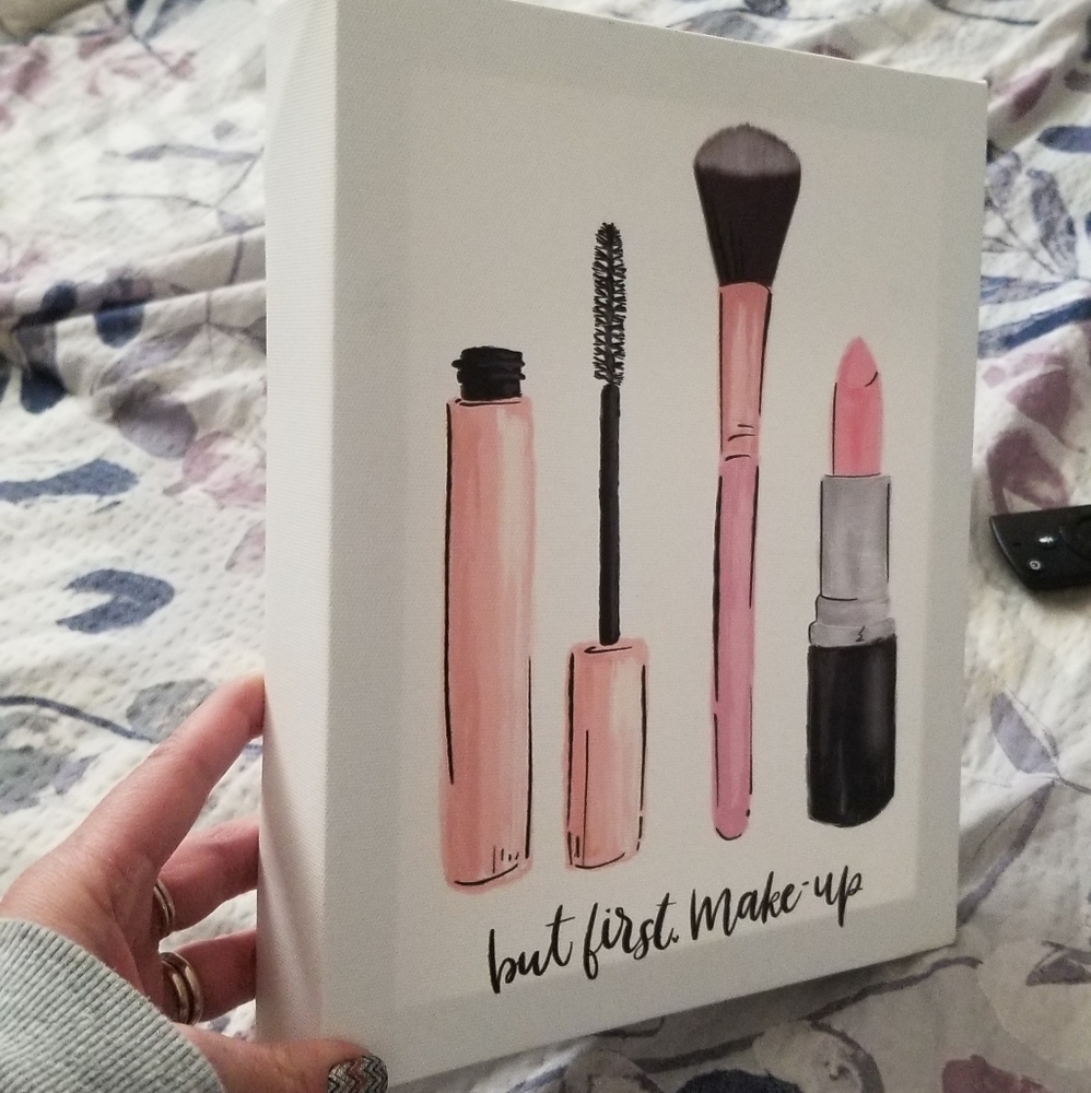 But First Makeup Canvas Wall Decor